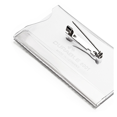 DURABLE Namensschild Universal 75 x 40 mm (B x H) Plattennadel, Einstecklasche transparent 100 St./Pack.