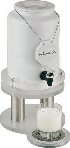 Milchkanne -TOP FRESH- 31 x 21 cm, H: 42cm Porzellan, Acryl, Edelstahl inklusive Porzellanschild zum Beschriften 1 Kühlakku