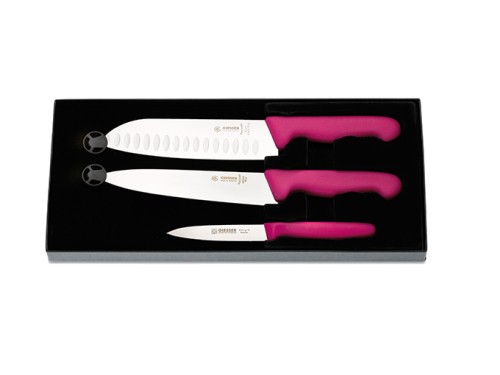 Kochmesser-Set 3-tlg. pink Giesser - Made in Germany