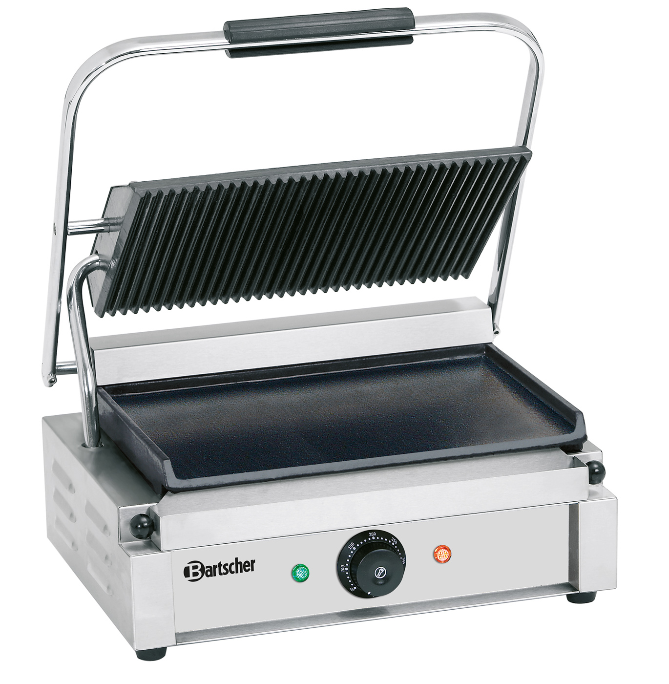 Bartscher Kontaktgrill "Panini" 1GR |Programmierung: - | Maße: 41 x 40 x 20,0 cm.Gewicht: 18,6 kg