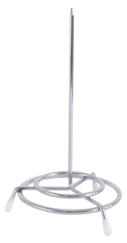 Bonspieß aus doppelt verchromtem Stahldraht, Spieß-Ø  3 mm Bodendurchmesser: 8 cm, Höhe: 15,5 cm