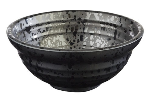 Schale -GLAMOUR- Ø 12 cm, H: 5 cm Melamin, schwarz 0,25 Liter spülmaschinengeeignet stapelbar nicht mikrowellengeeignet keine