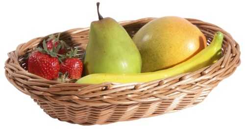 Servierkorb aus dunkler, gesottener Vollweide, hochwertige Verarbeitung Länge außen: 29 cm, Breite außen: 20 cm, Höhe außen: 7 cm