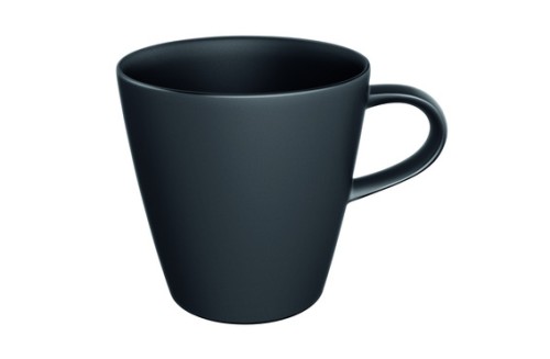 Villeroy & Boch Becher mit Henkel, 12 x 9 x 10,5 cm, Serie The Rock Black Shale, Inhalt: 0,35 Liter