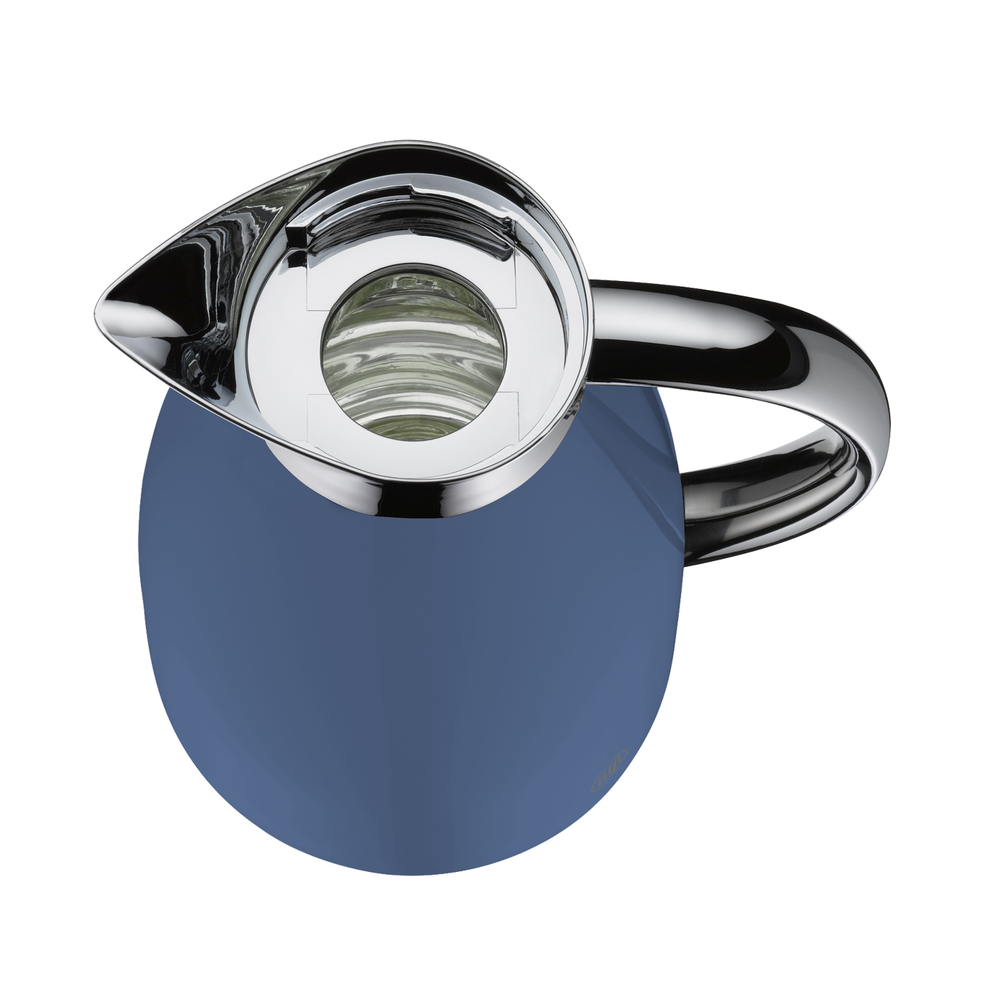 Isolierkanne Signo bijou blue mat 1,0 l; funktionaler Alltagsbegleiter; hochwertiger Edelstahl mit Hartglaseinsatz; hält 12 h heiß