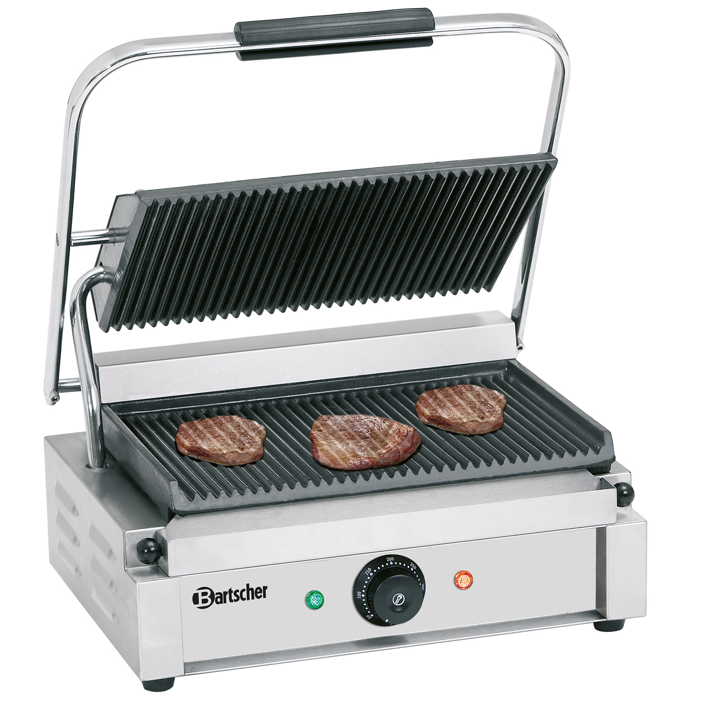 Bartscher Kontaktgrill "Panini" 1R |Programmierung: - | Maße: 41 x 40 x 20,0 cm.Gewicht: 18,7 kg