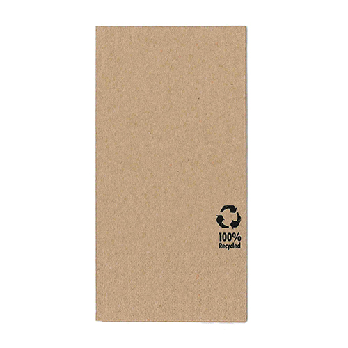 100 Servietten, 3-lagig 1/8-Falz 33 cm x 33 cm natur aus recyceltem Papier von PAPSTAR