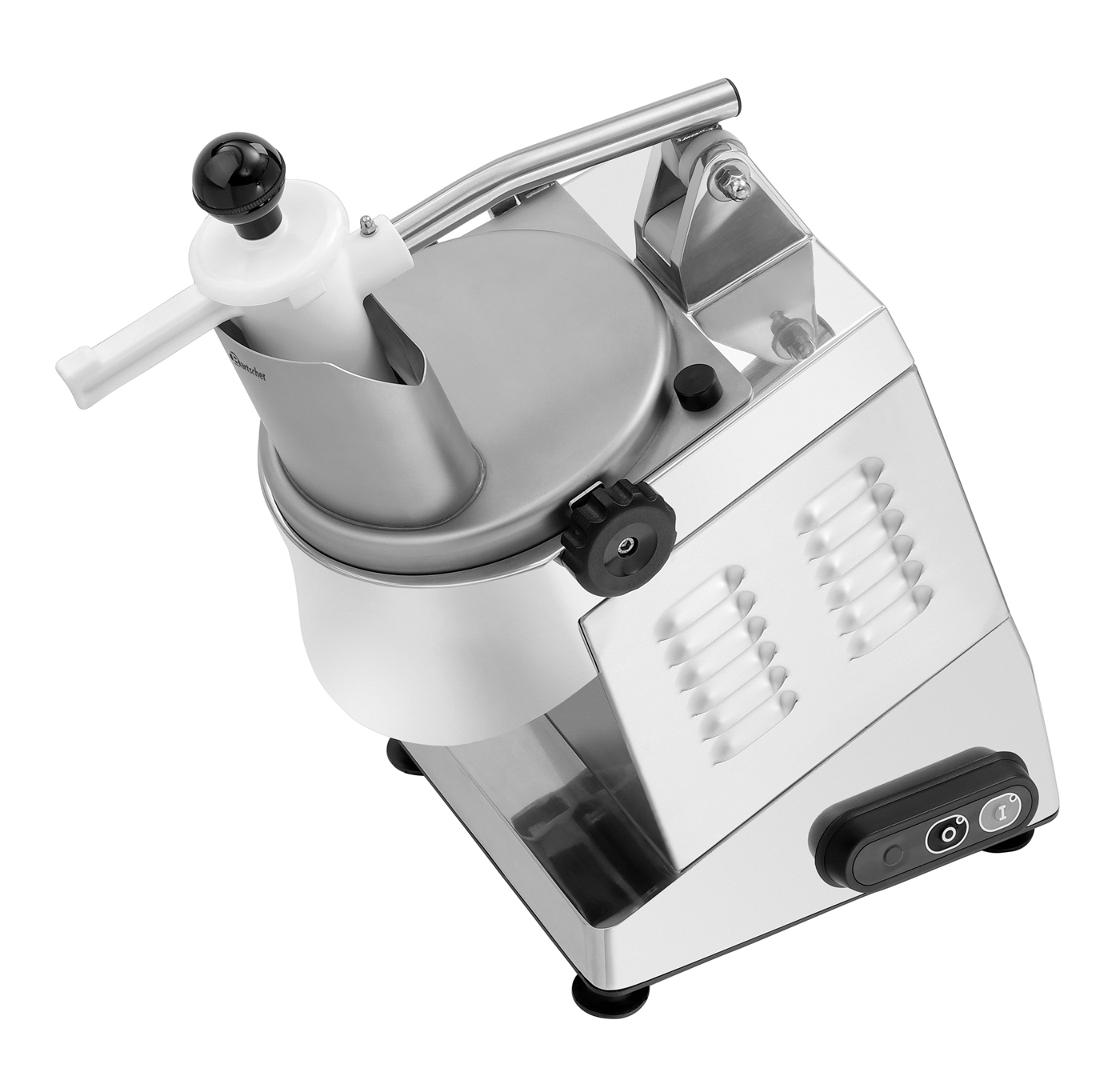 Bartscher Gemüseschneider GMS601 | Inklusive: 1Auffangbehälter (1/3 GN, 175 mm tief) ,1 Stopfer| Maße: 29 x 53 x 51,5 cm. Gewicht: 18,3 kg