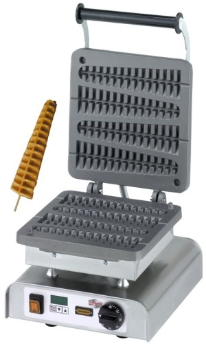 NEUMÄRKER Waffeleisen Lolly am Stiel mit Digitaltimer, Backplatten Grauguss 310x340x250 mm