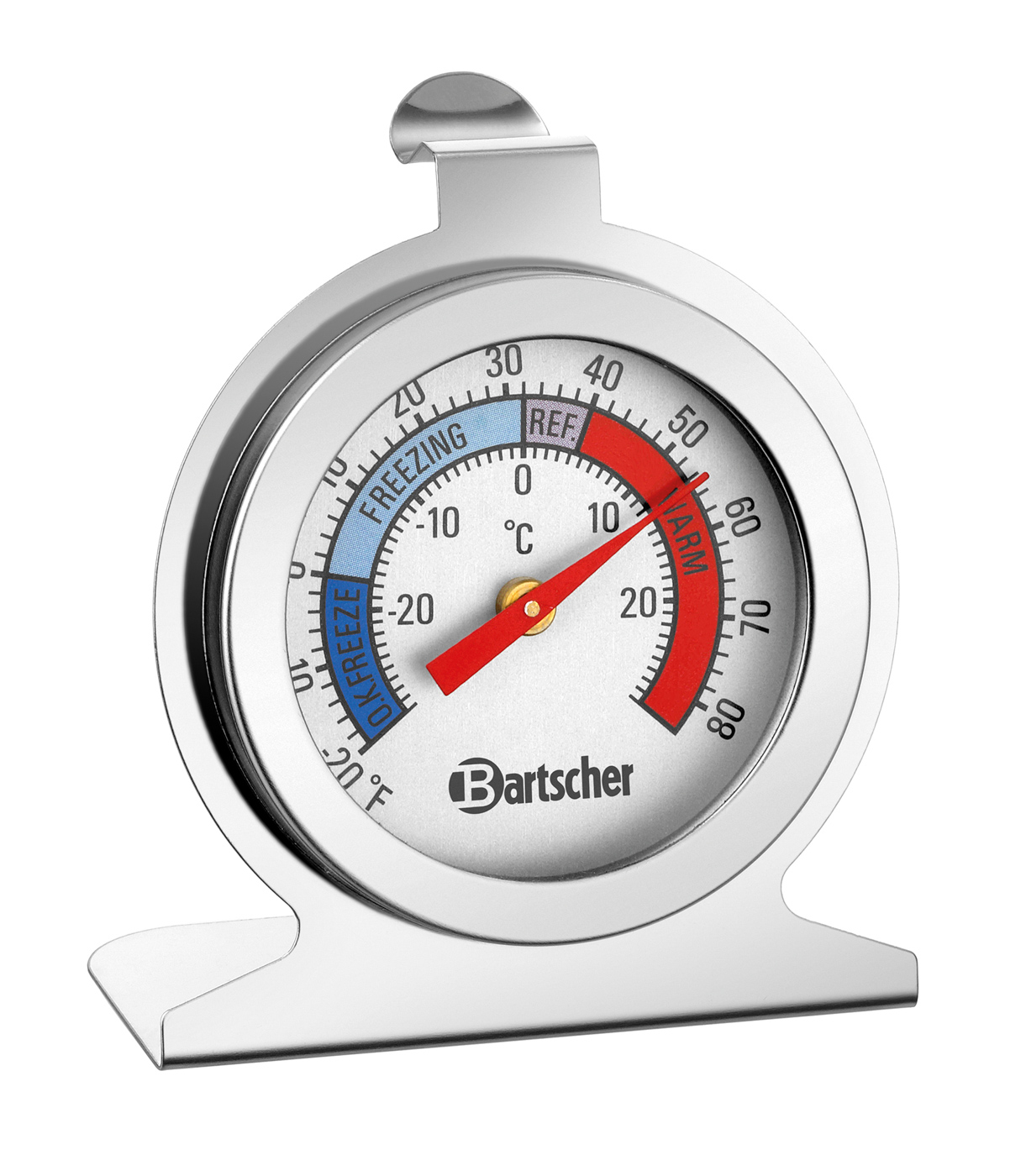Bartscher Thermometer A300 | Eigenschaften:Temperaturbereich auch in Fahrenheit ,Zum Hängenoder Stellen | Maße: 6,2 x