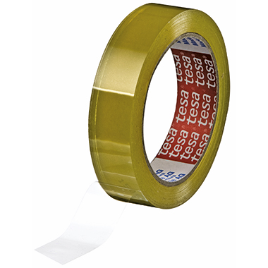 tesa® Klebefilm 04104 19 mm x 66 m (B x L) einseitig klebend mit Lösungsmittel PVC transparent, Durchmesser des Kerns: