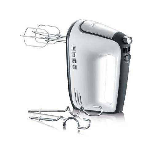 Severin Handmixer, ca. 400 W, 5 Geschwindigkeitsstufen, Turbostufe, Soft-Touch Griff, flexibles Spiralkabel