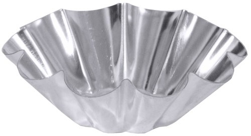 Briocheform aus Weißblech Durchmesser: 8,8 cm, Höhe: 3,5 cm