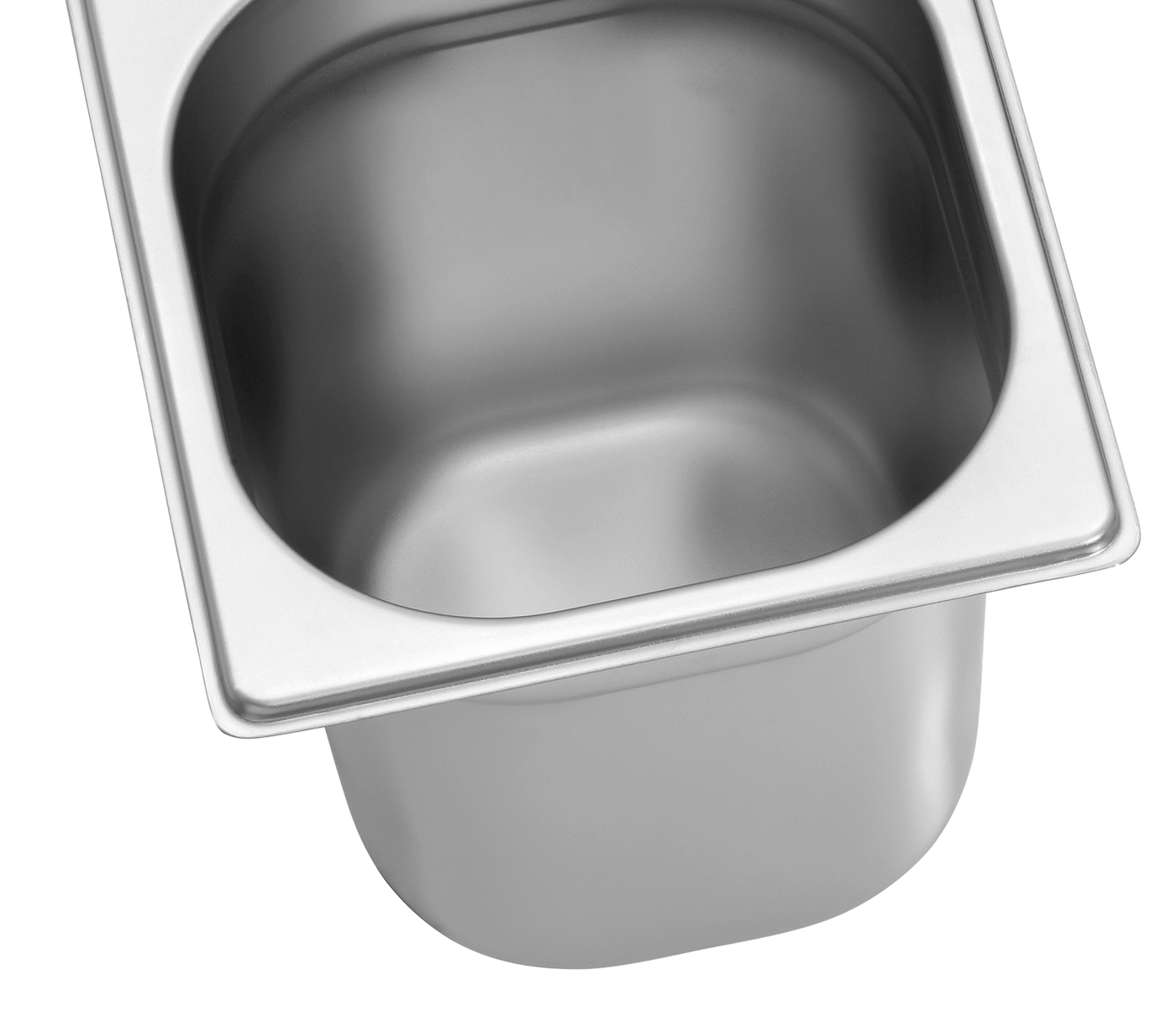 Bartscher GN-Behälter, 1/6, T150 | Ausführung:Ohne Perforation | Maße: 17,6 x 16,2 x 15,0 cm.Gewicht: 0,35 kg