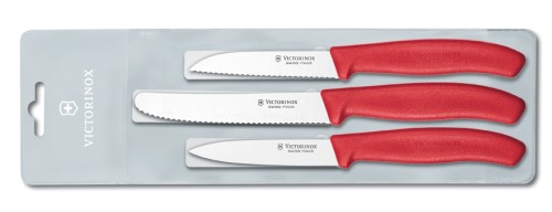 Victorinox Gemüsemesser-Set SwissClassic, 3-tlg., rot