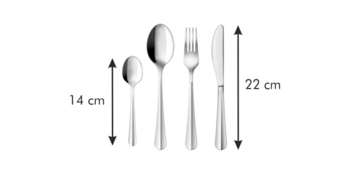 Besteck VERONICA, Set 24-teilig rostfreier Edelstahl Spülmaschinenfest