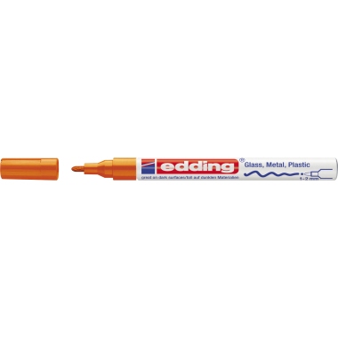 edding Lackmarker creative 751 1-2mm orange, Strichstärke: 1-2 mm, Rundspitze, Spitze austauschbar, Bezeichnung der