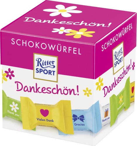 Ritter Sport Schokowürfel Dankeschön 176G Inhalt: 22 Stück.