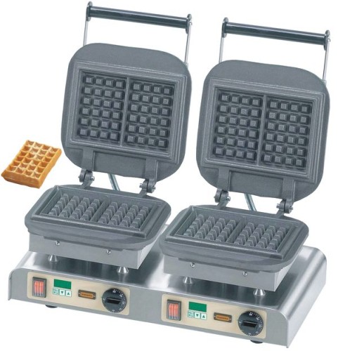 NEUMÄRKER Waffeleisen Lorraine II mit 2 Digitaltimern, Backplatten Grauguss 610x340x250 mm