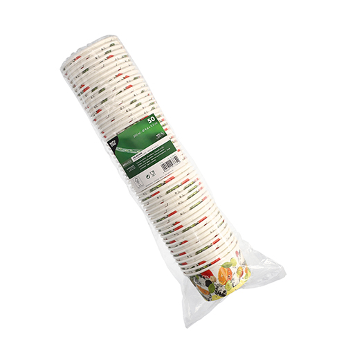 50 Eisbecher, Pappe rund 250 ml Ø 9,5 cm · 6 cm "Früchte" von PAPSTAR