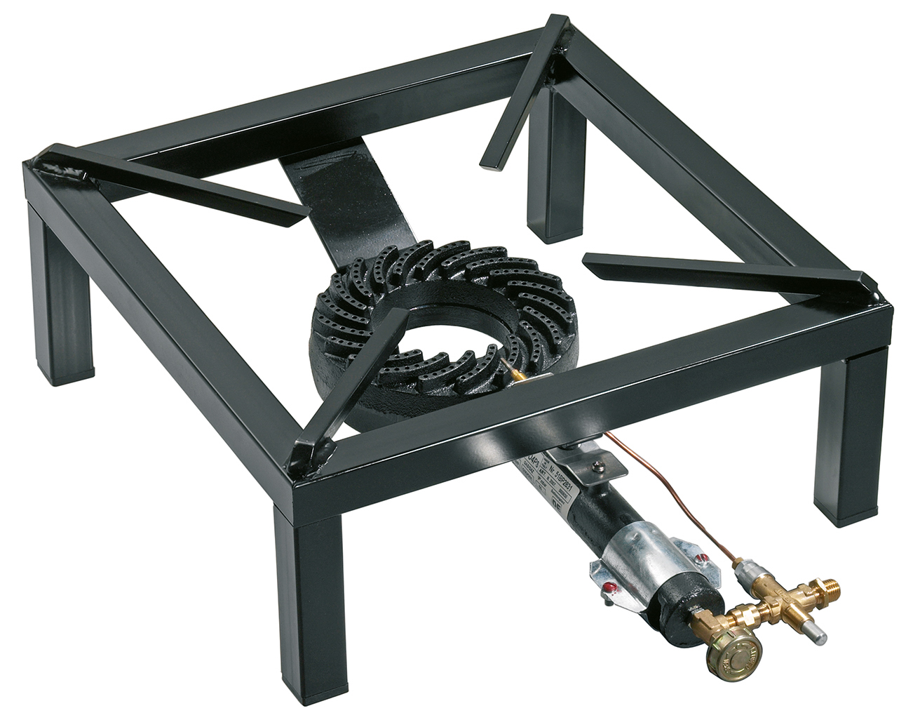 Bartscher Gaskocher 1K750 | Gasbrenner:Warzenbrenner | Maße: 39,8 x 57 x 17,0 cm.Gewicht: 6 kg