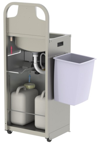 Mobiles Handwaschbecken SM13 mit Durchlauferhitzer