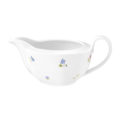 Seltmann Sauciere 0,45 l, rund, Form: Community, Dekor: 57391 Streublume, hohe Kantenschlagfestigkeit, Made in Germany