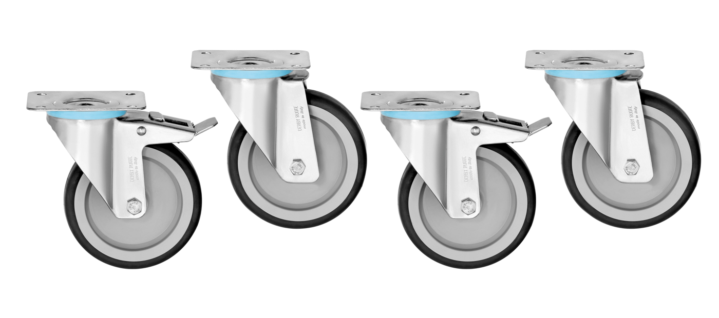 Bartscher Lenkrollen 4S900 | Lenkrollen: 4Lenkrollen, 2 feststellbar | Maße: 14,5 x 15,5 x16,0 cm. Gewicht: 3,3 kg