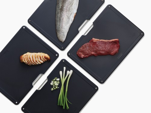 Joseph Joseph Folio Steel 4-teiliges Schneidebrett-Set – Roségold