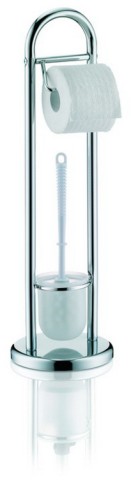 Kela Toilettengarnitur Fabio Metall glänzend 65cm 19cmØ