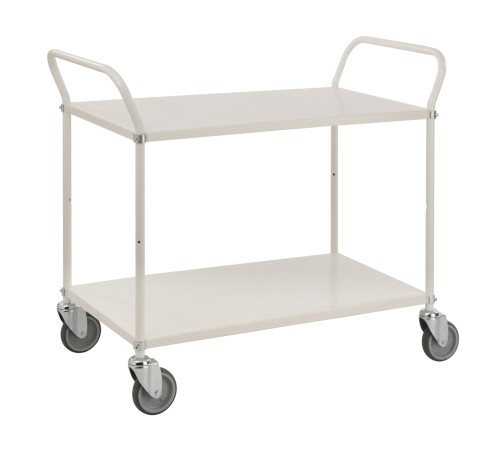 Tablettwagen mit 4 Metallböden - Maße: 98 x 58,5 x 144,5 cm - Gewicht: 43 kg - Belastungsgewicht: 250 kg