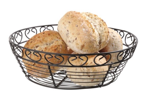 Drahtkorb Deco, rund, Ø 250, 80 mm Höhe, mit dekorativem Rand