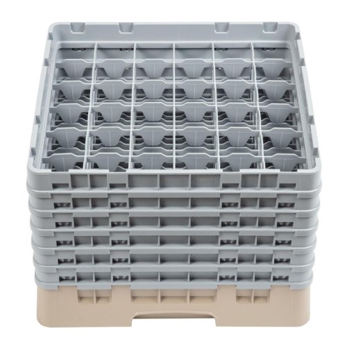 Cambro Gläserspülkorb beige mit 36 Fächern max Glashöhe 29,8cm. Dieser Gläserspülkorb bietet optimalen Schutz für Ihre