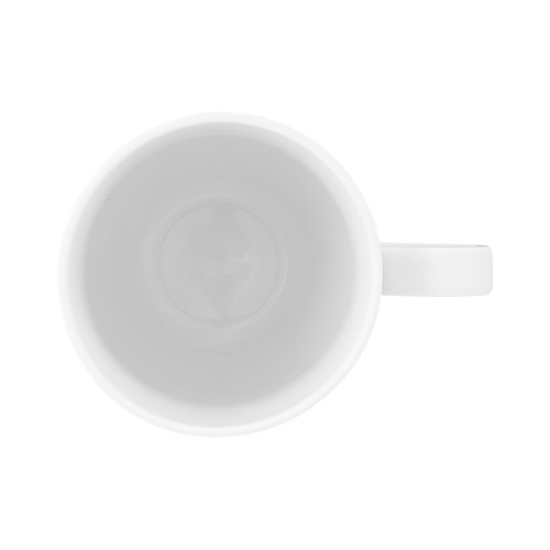 Seltmann Becher mit Henkel 0,35 l, rund mit Relief, Form: Beat, weiss, hohe Kantenschlagfestigkeit, Made in Germany