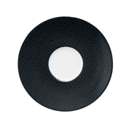 Seltmann Kombi-Untere rund groß 16,5 cm M5390, rund, Form: Coup Fine Dining, Dekor: 57350 schwarz, hohe Kantenschlagfestigkeit, Made in