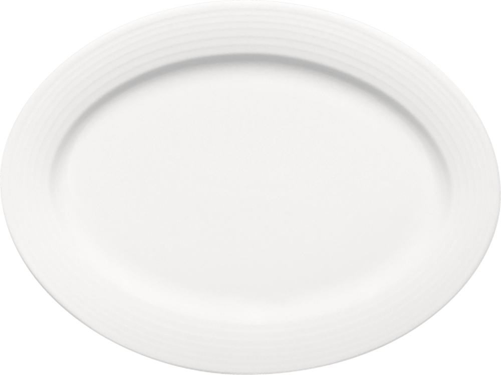 Platte oval 32cm Bauscher Dialog - uni weiß