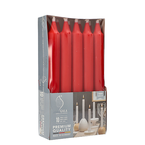 10 Tafelkerzen Ø 2,1 cm · 19,3 cm tangorot von GALA Basic