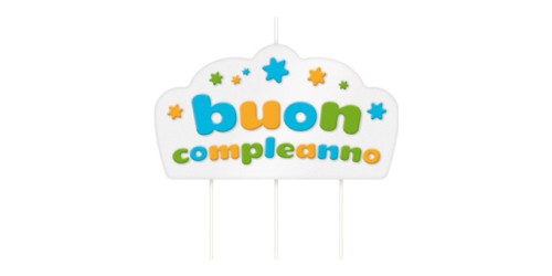 Tortenkerze DELÍCIA KIDS, Buon compleanno, blau