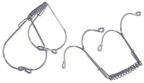 Rouladenklammern aus Edelstahl 18/10 Länge: 5,5 cm, Höhe: 5 cm [Preis und Verpackung à 4 Stück]