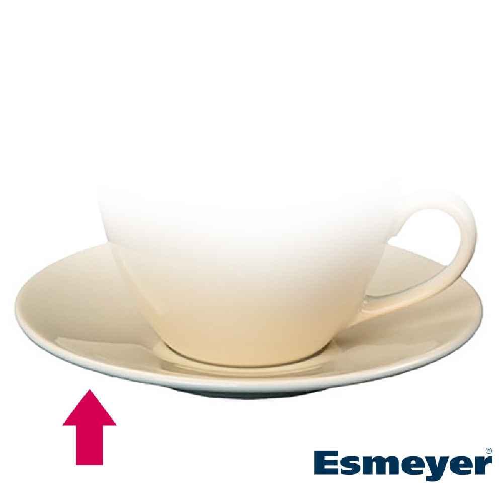 Kombi-Untertasse COFFEESHOP, beige, von Eschenbach. Aus Porzellan, Durchm.16cm,