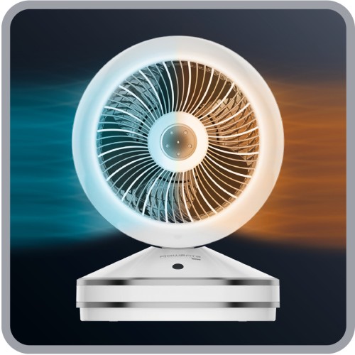 Rowenta Air Force Intense 2-in-1 Ventilator und Lufterhitzer, Air Circulator Technology, Laufruhe-Einstellung, Multi-Oszillation,