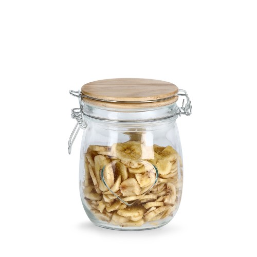 Vorratsglas "Heart" m. Bügelverschluss, 750 ml, / Maße: Ø 11x14,2 cm, Kiefer