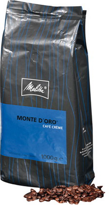 Melitta Kaffeebohnen MONTE D`ORO, Inhalt: 1 kg, ganze Bohnen.