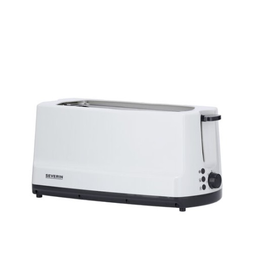 Severin Langschlitztoaster, ca. 1400 W, 4 Scheiben, integrierter Brötchen-Röstaufsatz, Defroster-Stufe - Aufwärm-Stufe -