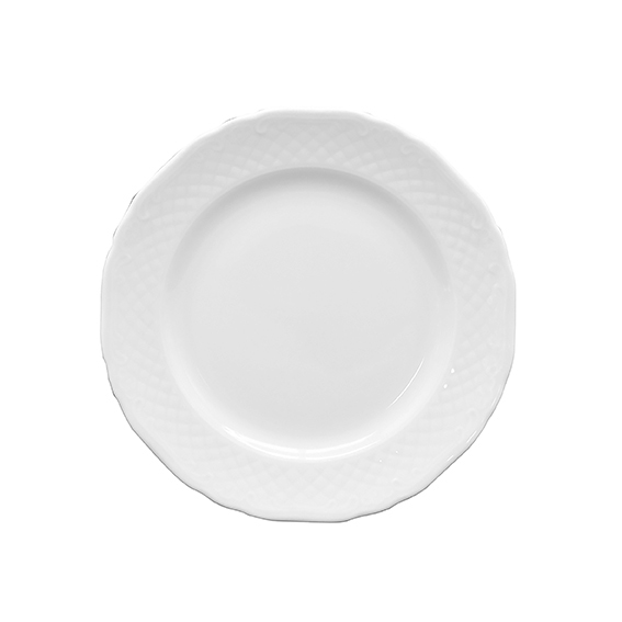 Teller flach - Durchmesser 21,0 cm - Form LA REINE uni weiß