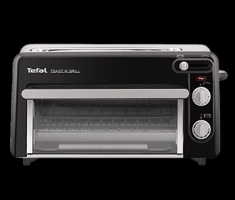 Toaster/Miniofen TOAST N'GRILL von Tefal. Langschlitztoaster u. Miniofen zum Aufwärmen, Auf- backen, Überbacken und mehr. Schwarz/Alu matt.
