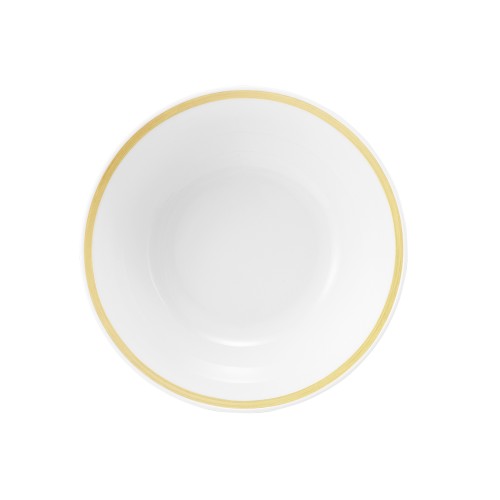 Seltmann Schüssel rund 18 cm, rund, Form: Community, Dekor: 57392 Pinselband ocker, hohe Kantenschlagfestigkeit, Made in Germany