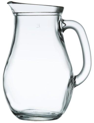 Krug. Glas. mit Füllstrich. 9,7 / 7,2 cm.