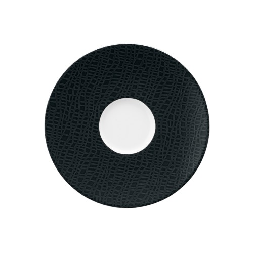 Seltmann Kombi-Untere rund klein 13,5 cm M5390, rund, Form: Coup Fine Dining, Dekor: 57350 schwarz, hohe Kantenschlagfestigkeit, Made in