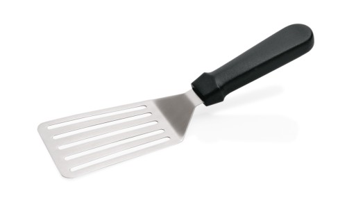 Wender. Edelstahl. geschlitzt, mit Kunststoffgriff. Maße: 12 x 8,5 cm.